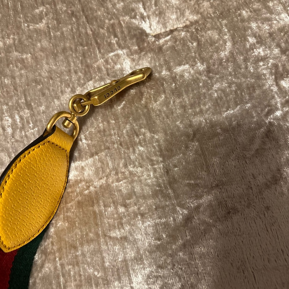 Gucci Yellow and Green Strap with Gold Hardware